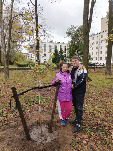 Ярославцы сажают деревья в Юбилейном парке