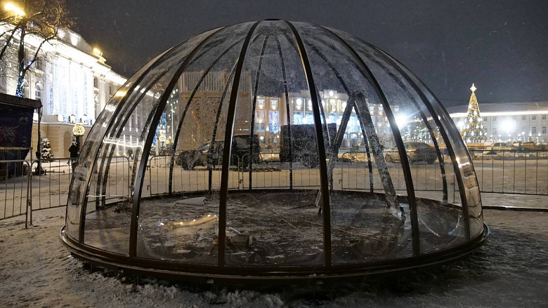 Новогодняя Советская площадь в Ярославле готовится к праздничному открытию