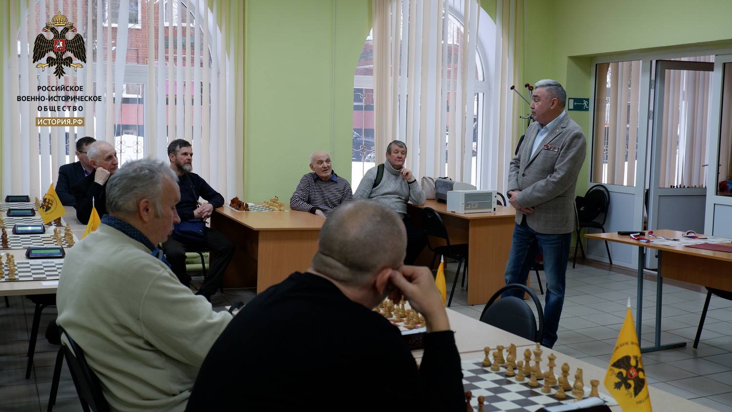 Секретарь Бюро Совета ярославского отделения партии «Справедливая Россия» открыл турнир по шахматам среди ветеранов